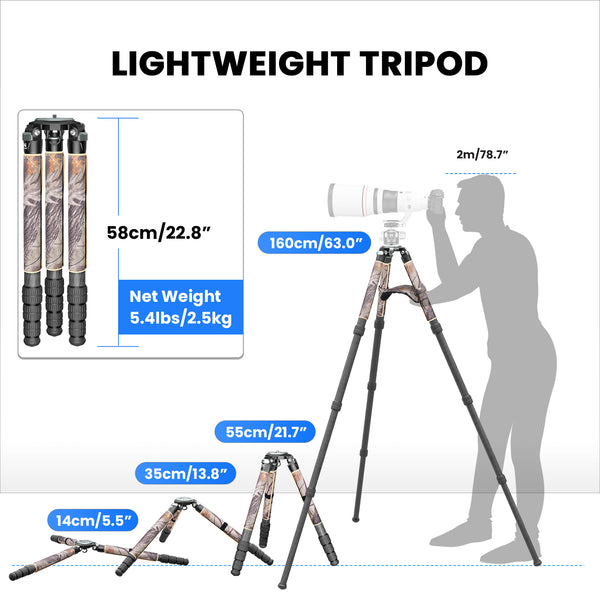 LX9G Carbon Fiber Heavy Duty Bowl Tripod
