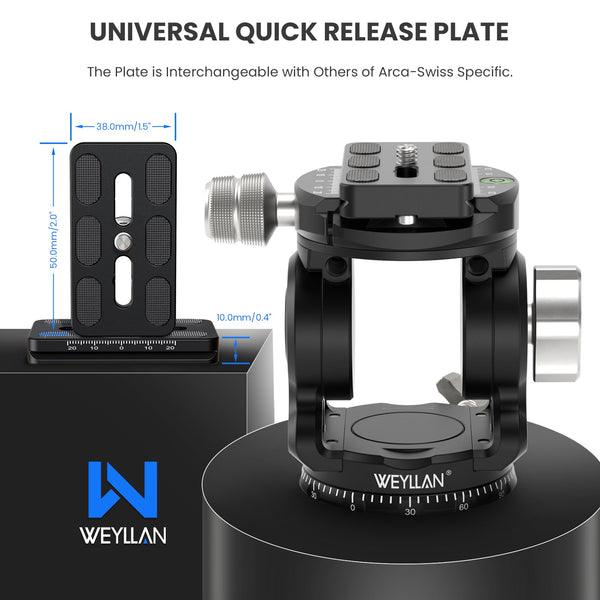 WEYLLAN VH7 Compact Fluid Video Head with Arca Swiss Plate