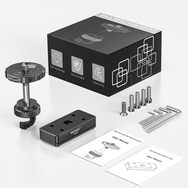 BOG shooting tripod ball head conversion kit and Arca Swiss saddle mounting plate