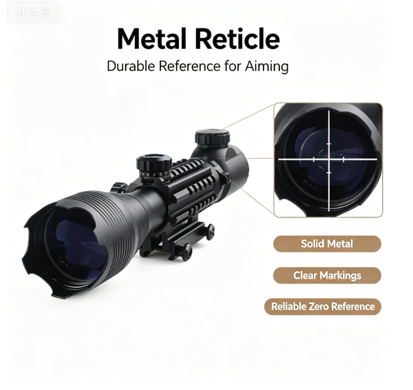 4-16X Rifle Scope Tactical Red Green Illuminated Reticle Hunting Sight