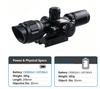 2.5x-10X Rifle Scope Reticle 32mm Red laser sight Compact Reticle