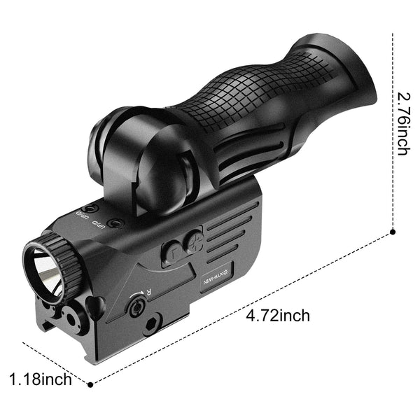 Tactical 1200LM IR Flashlight Green Laser Combo Rechargeable for Rifles