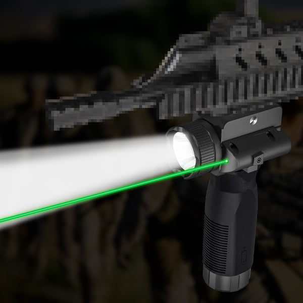 Tactical 2000LM Flashlight GreenLaser Light Combo Rechargeable New