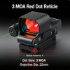 Tactical Red Dot Reflex Sight Scope Green Laser 3MOA 4 Reticles Picatinny Rail