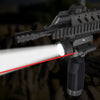 Rechargeable 2000 Lumen LED Weapon Light with Red Laser Rail Clamp Mount Black