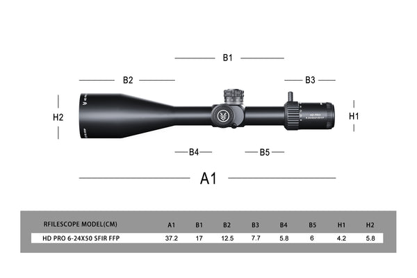 SwampDeer Long Range Riflescope HD PRO 6-24X50 SFIR FFP