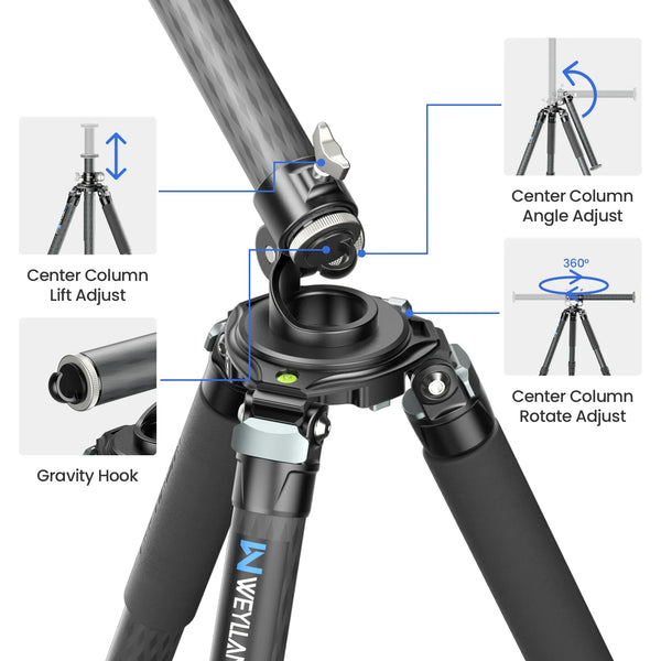 WEYLLAN LX9+TZ8 Horizontal Tripod With Extension Arm