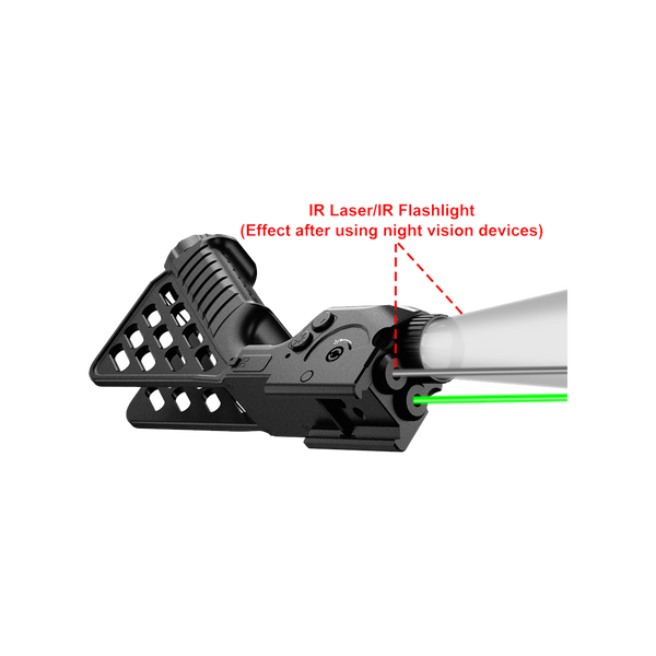 Tactical Green Laser Sight Infrared Illuminator Combo USB Picatinny Rail Mount