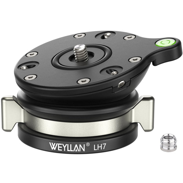 WEYLLAN LH7 Tripod Leveling Base | 15° Adjustable Pan Base