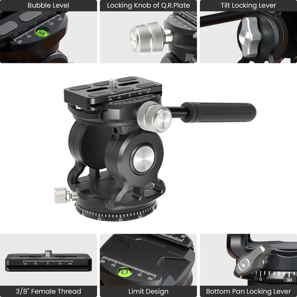 WEYLLAN VH7 Compact Fluid Video Head with Arca Swiss Plate
