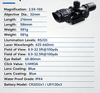 2.5x-10X Rifle Scope Reticle 32mm Red laser sight Compact Reticle
