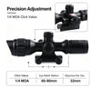 2.5x-10X Rifle Scope Reticle 32mm Red laser sight Compact Reticle