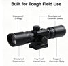3.5-10X Rifle Scope Reticle 40mm Red laser sight Compact 24 Mil-Dot Reticle