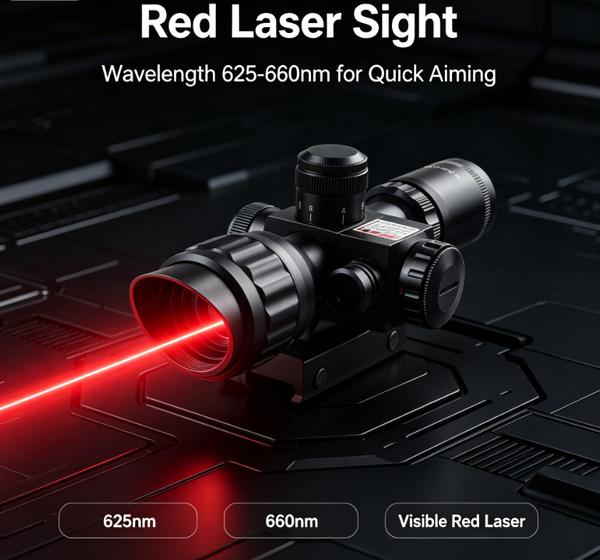 2.5x-10X Rifle Scope Reticle 32mm Red laser sight Compact Reticle