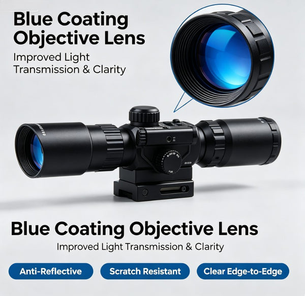 3.5-10X Rifle Scope Reticle 40mm Red laser sight Compact 24 Mil-Dot Reticle