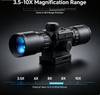 3.5-10X Rifle Scope Reticle 40mm Red laser sight Compact 24 Mil-Dot Reticle