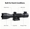 4-16X Rifle Scope Tactical Red Green Illuminated Reticle Hunting Sight
