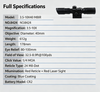 3.5-10X Rifle Scope Reticle 40mm Red laser sight Compact 24 Mil-Dot Reticle