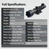 4-16X Rifle Scope Tactical Red Green Illuminated Reticle Hunting Sight