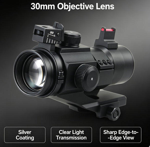 30mm Scope Hunting Sight Coin Adjustment Tactical Optic Compact Scope