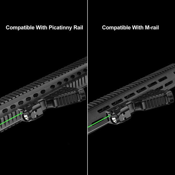 Tactical Green Laser Sight Infrared Illuminator Combo USB Picatinny Rail Mount