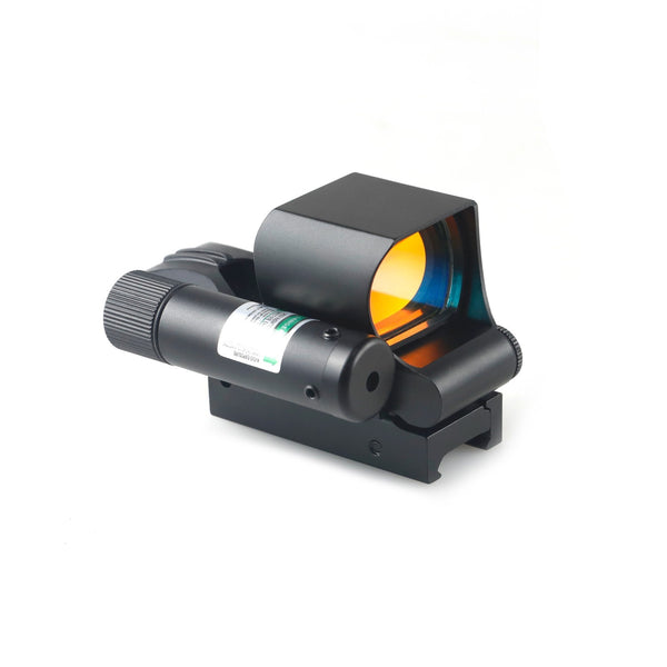 Tactical Red Dot Reflex Sight Scope Green Laser 3MOA 4 Reticles Picatinny Rail