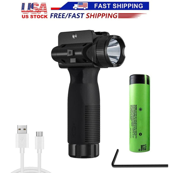 2000LM Tactical Flashlight Blue Rifle Pistol Laser Light Combo IPX6