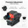 Tactical Red Dot Reflex Sight Scope Green Laser 3MOA 4 Reticles Picatinny Rail