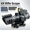 4X Rifle Scope Tactical Shockproof Diopter Adjustable Hunting Sight
