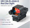 Tactical Red Dot Reflex Sight Scope Green Laser 3MOA 4 Reticles Picatinny Rail