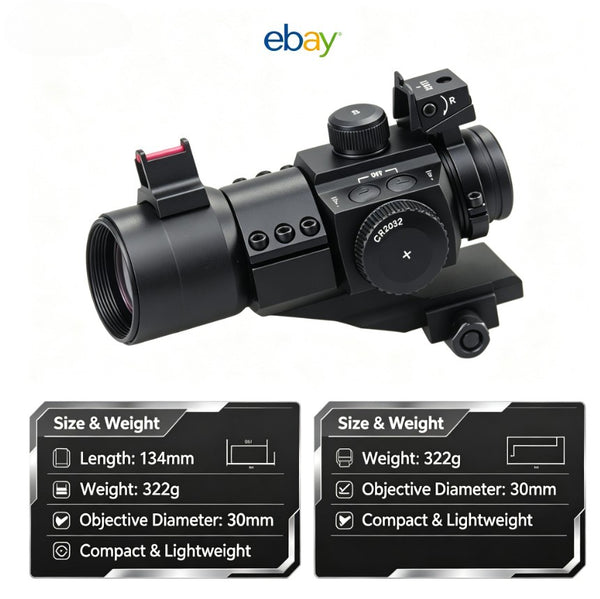 30mm Scope Hunting Sight Coin Adjustment Tactical Optic Compact Scope