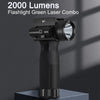 Tactical 2000LM Flashlight GreenLaser Light Combo Rechargeable New