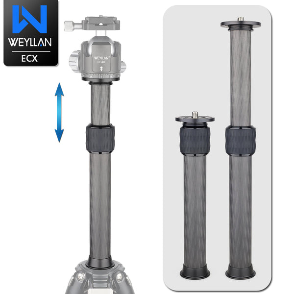 WEYLLAN EC Carbon Fiber Extension Column â€?2-Section Tripod/Monopod Adapter