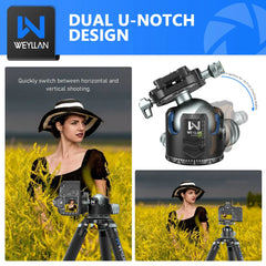 RH52 Low Profile 52mm Tripod Ball Head