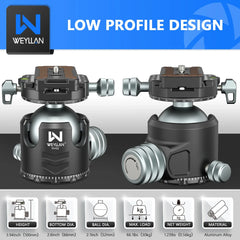 RH52 Low Profile 52mm Tripod Ball Head