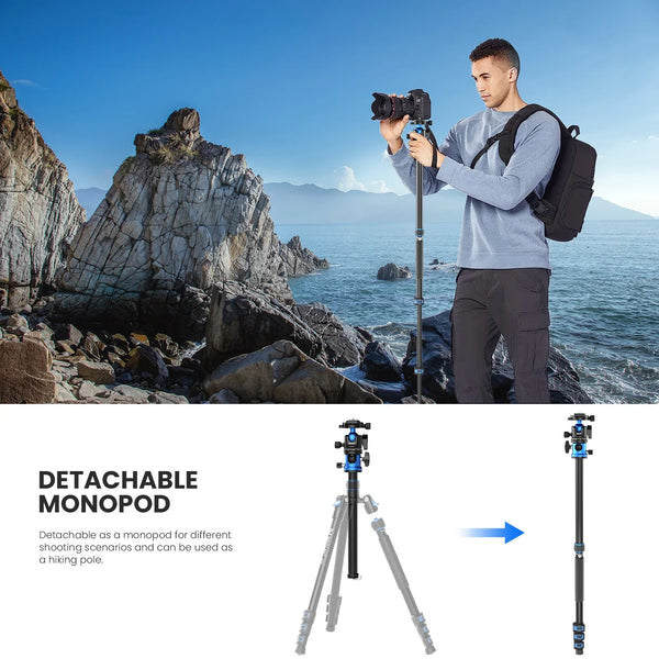 WEYLLAN TP6 Professional Horizontal Tripod for Camera